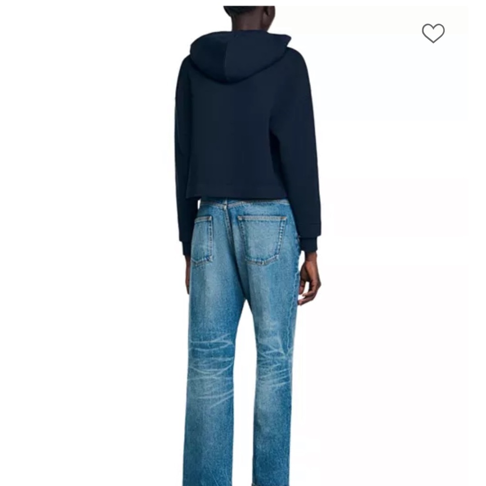 Sandro Mixed Media Hoodie Jacket NWT - Picture 2 of 4
